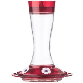 More Birds Garnet Glass Hummingbird Feeder - 20 oz capacity