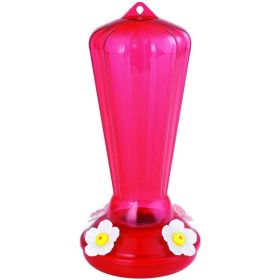 More Birds Hollyhock Plastic Hummingbird Feeder - 25 oz capacity