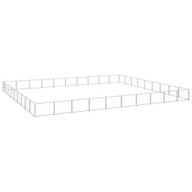 Dog Kennel Silver 968.8 ftÂ² Steel