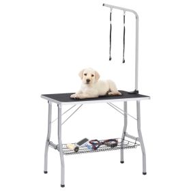 Adjustable Dog Grooming Table with 2 Loops and Basket (sku: 171068)